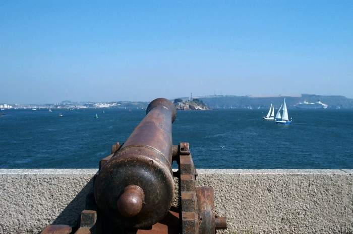 Drakes Island from The Battery, Mount Edgcumbe